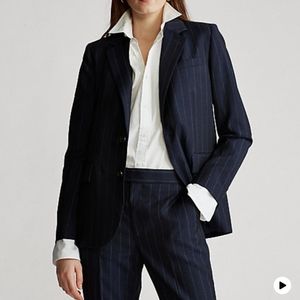 POLO RALPH LAUREN Pinstripe Blue Wool Blazer